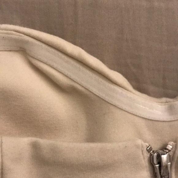 Strapless, Babaton (Aritzia) peplum top in cream - Picture 3 of 4